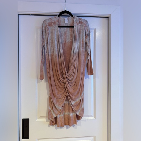 SWELL PINK WRAP STYLE HI LOW SHIRT - Picture 4 of 5